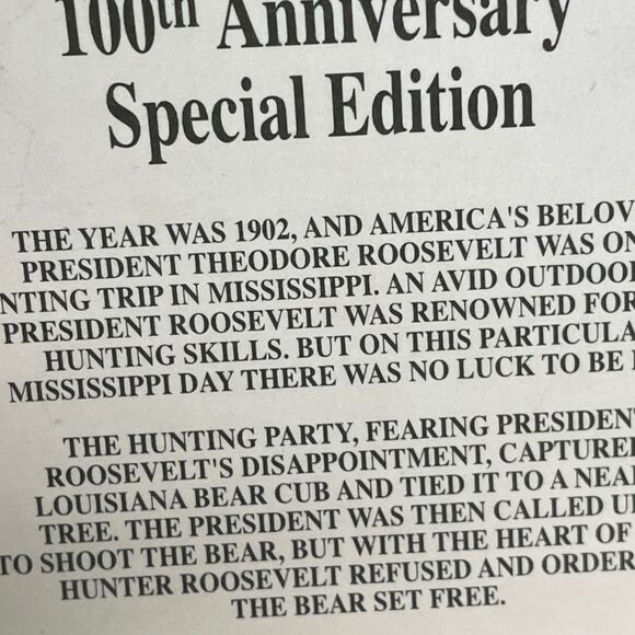 Dan Dee 100th Anniversary "Teddy’s Teddy" Bear – Limited Edition, Tags, Jointed - Picture 9 of 13